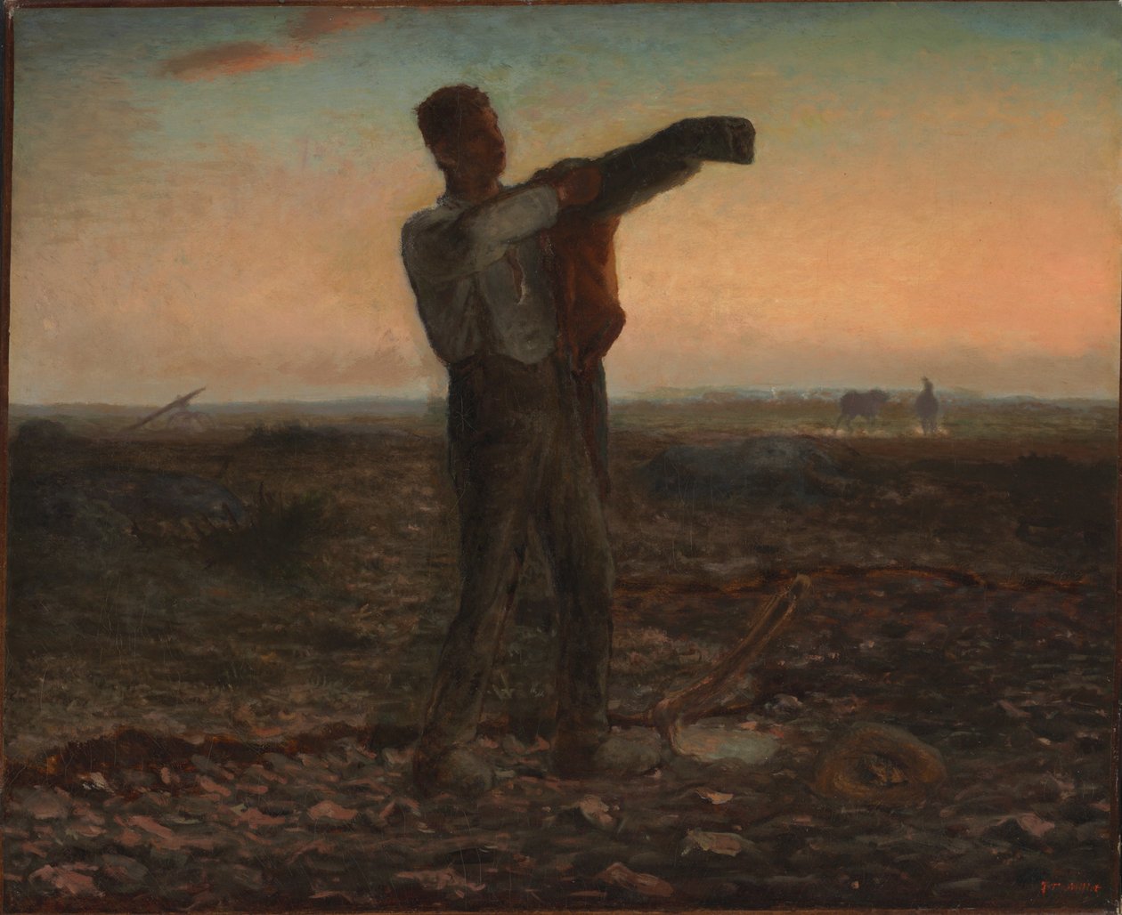 O fim do dia, efeito da noite de Jean Francois Millet