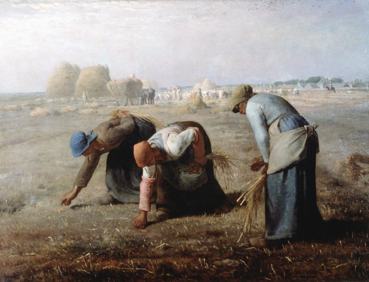 Os Gleaners, 1857 de Jean Francois Millet