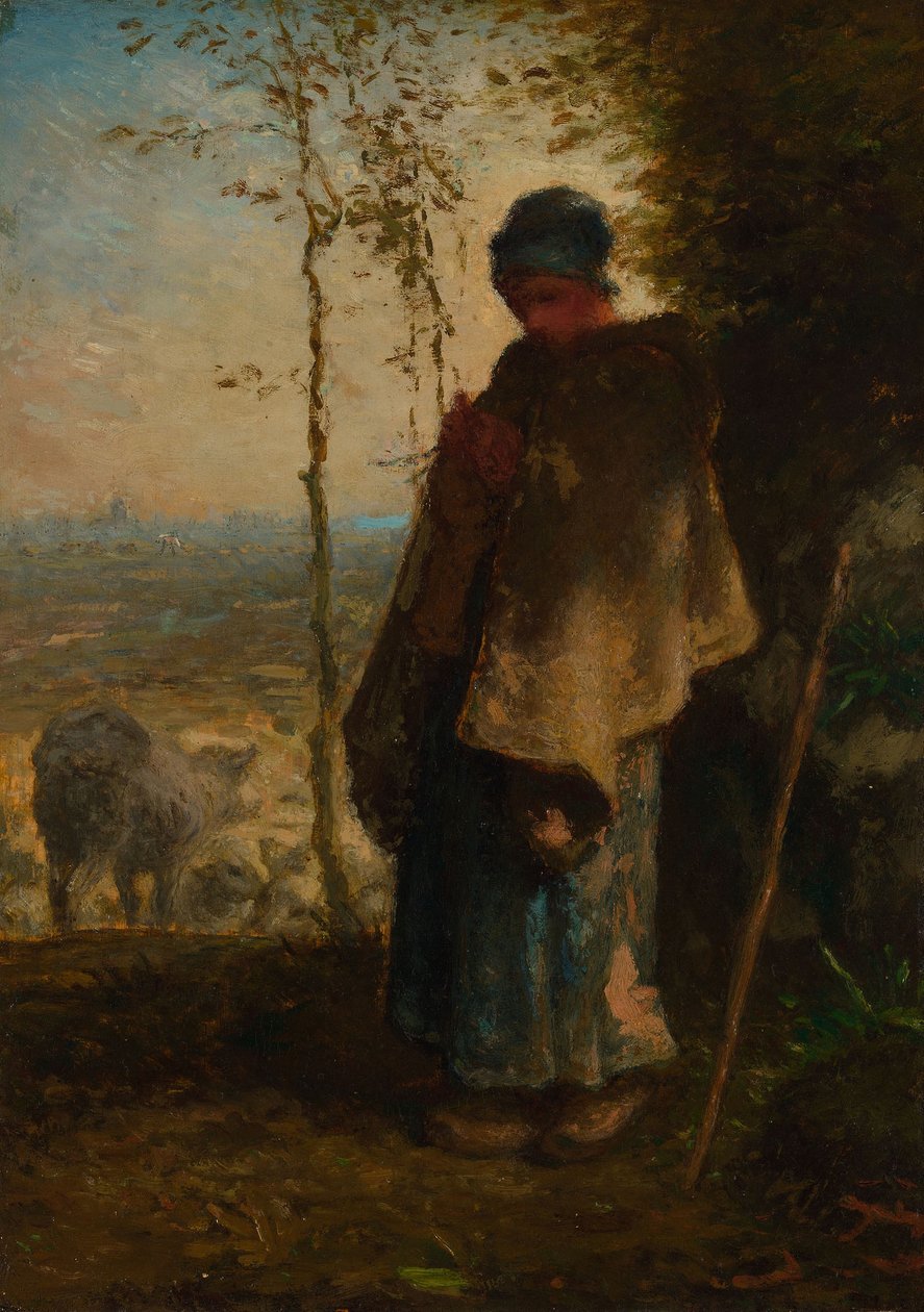 A Pequena Pastora, 1868 72 de Jean Francois Millet