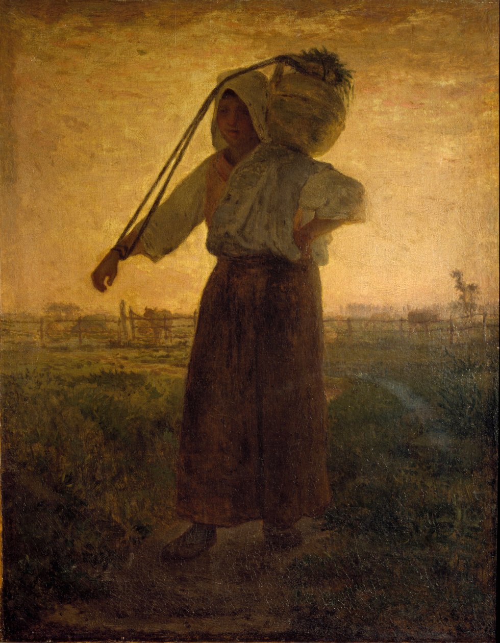 The Return of the Fields Painting de Jean Francois Millet (1814-1875) 1850 aproximadamente Dim. 42x33 cm Milão, Galleria d
