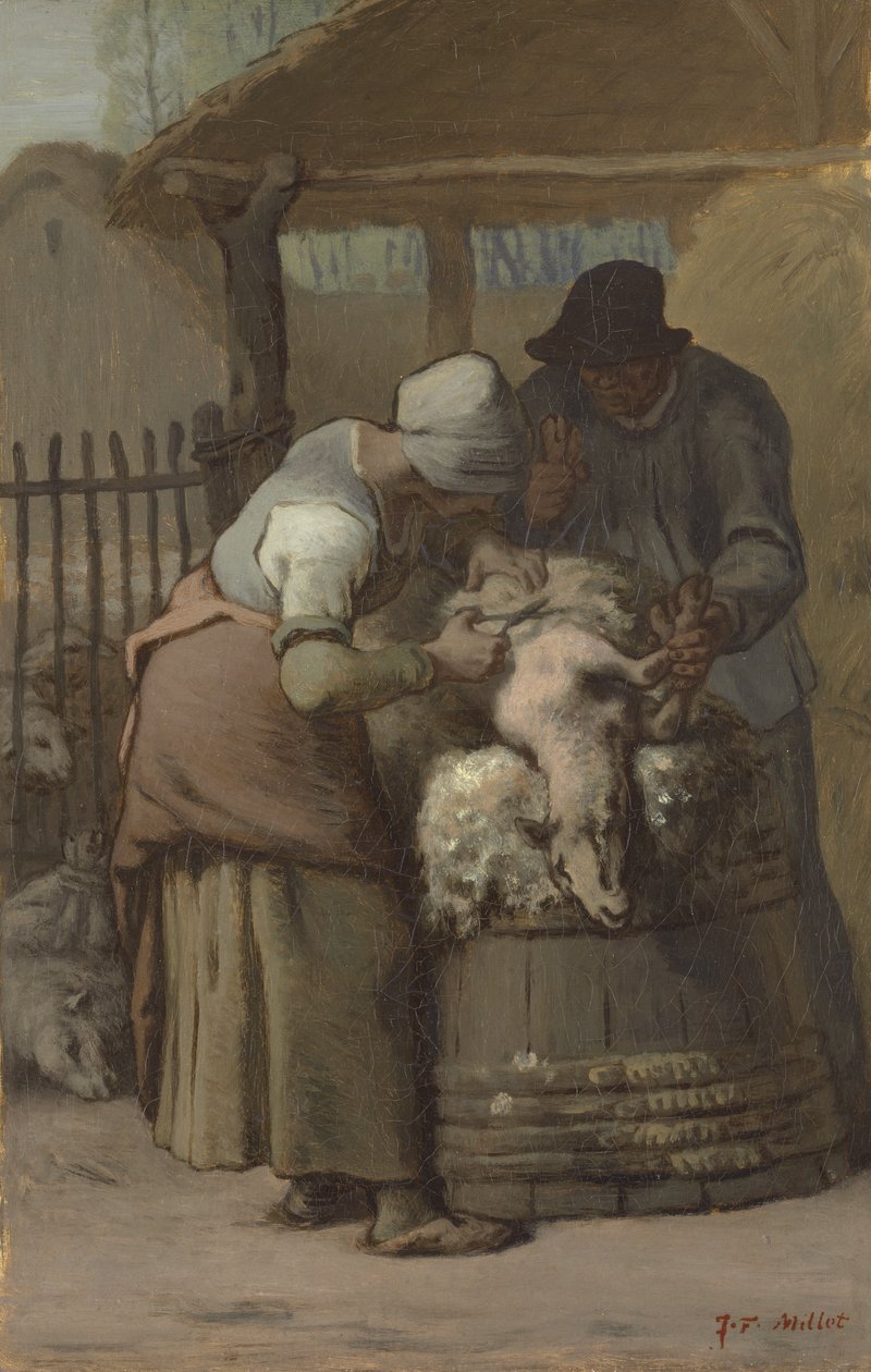 The Sheephearers, 1857-61 de Jean Francois Millet