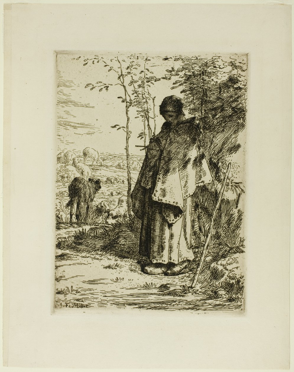 A pastora de tricô de Jean Francois Millet