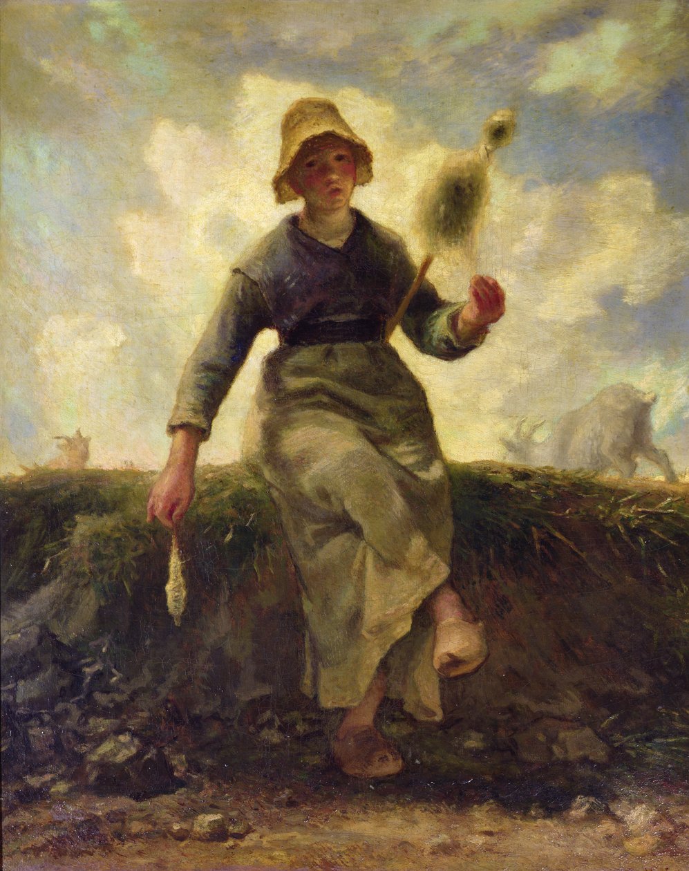 O Spinner, pastor de Auvergne de Jean Francois Millet