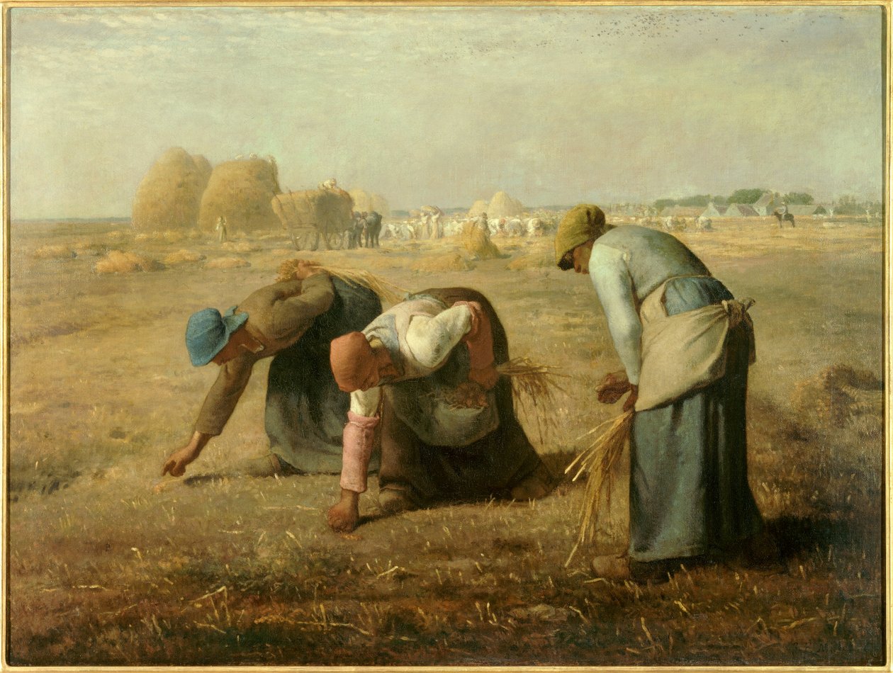 Os respigadores. Pintura de Jean Francois Millet (1814 - 1875) de Jean Francois Millet