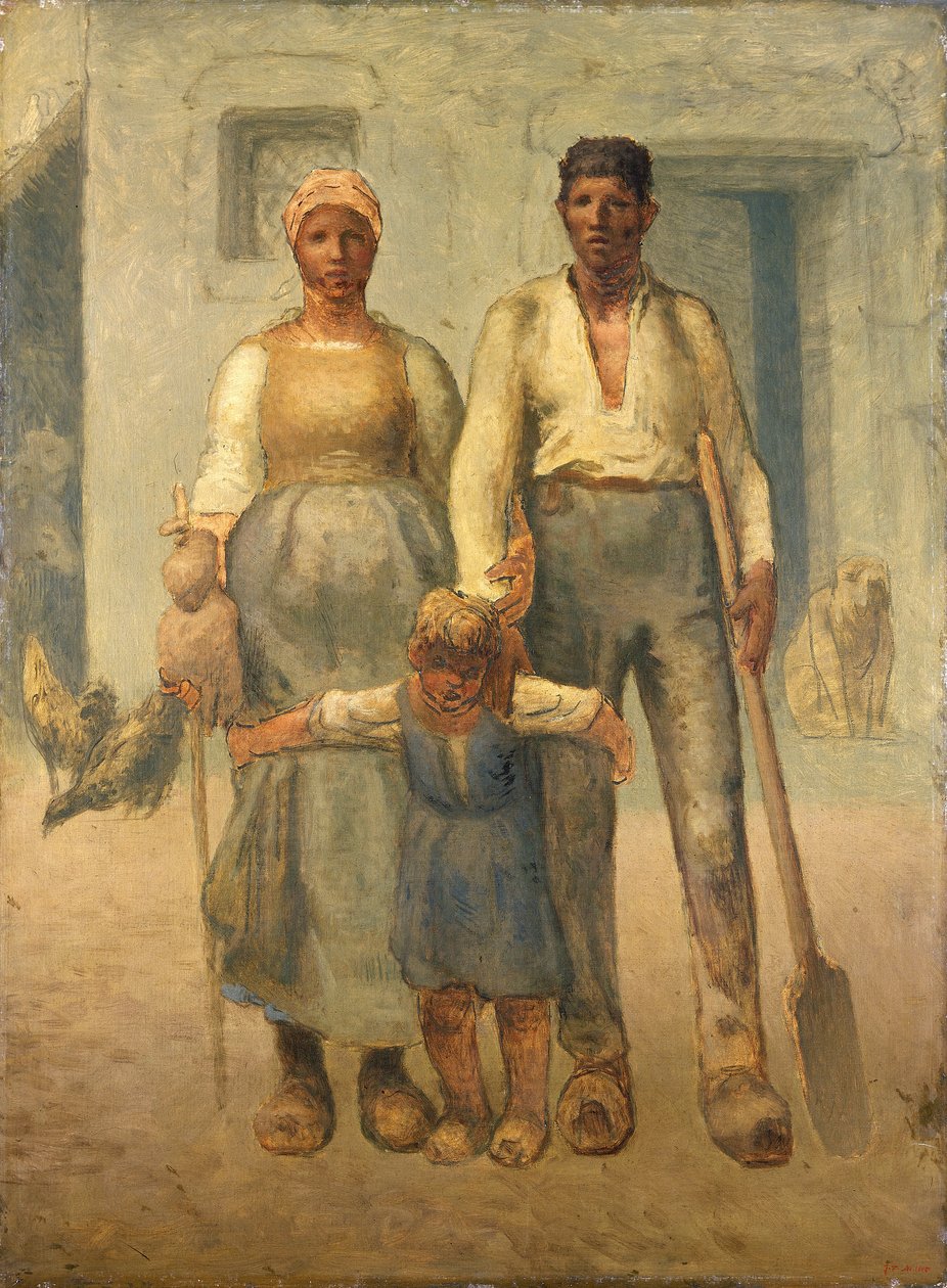 "A família camponesa", 1871-72 de Jean Francois Millet