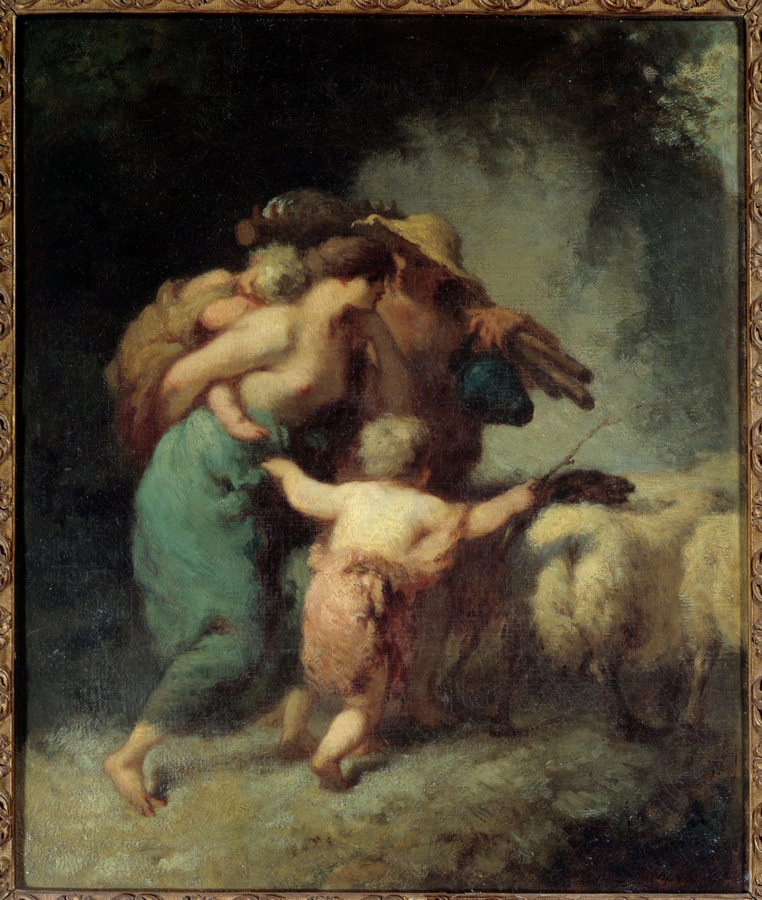 O regresso do rebanho. Pintura de Jean Francois Millet (1814 - 1875) de Jean Francois Millet