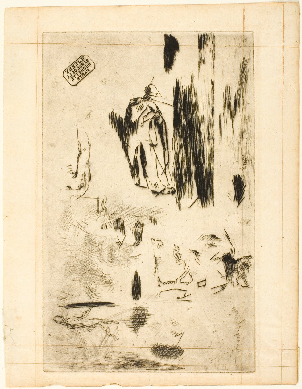 Vários esboços de Jean Francois Millet