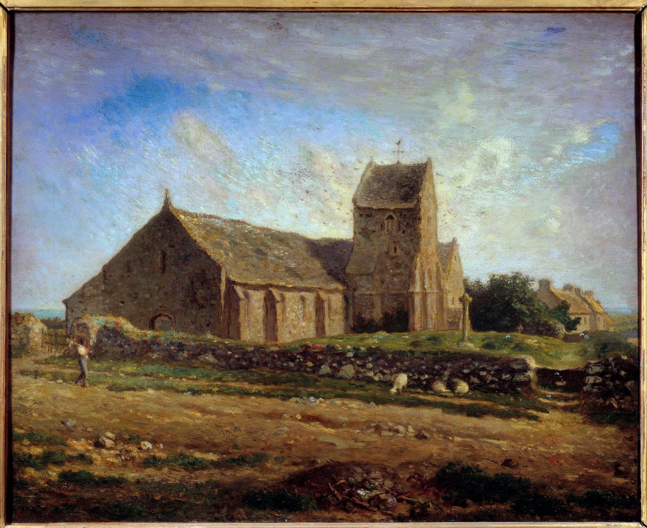 Vista da Igreja de Greville Pintura de Jean Francois Millet (1814-1875) 1871 Sol. 0,6x0,73 m Paris, musee d