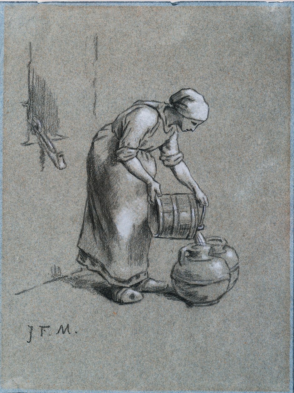 Mulher em um poço de Jean Francois Millet