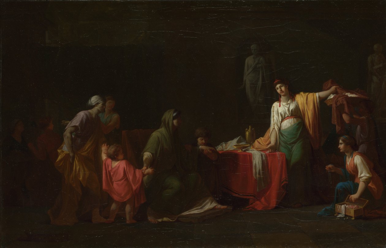 Cornelia, Mãe dos Gracchi, 1781 de Jean François Pierre Peyron