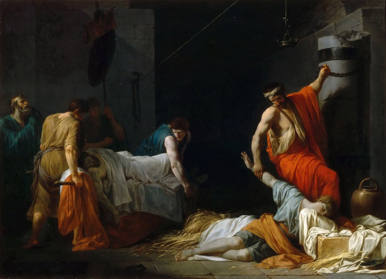 O funeral de Miltiades de Jean François Pierre Peyron