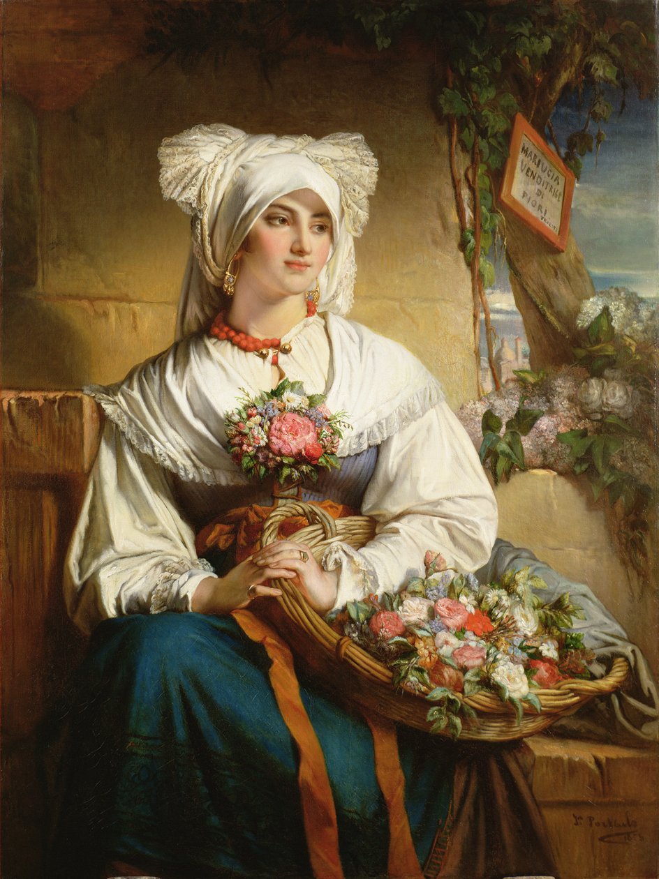 Uma florista de Trieste de Jean Francois Portaels