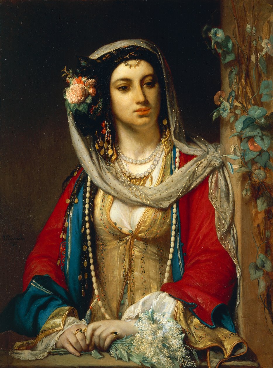 Mulher judia do Cairo (óleo sobre tela) de Jean Francois Portaels