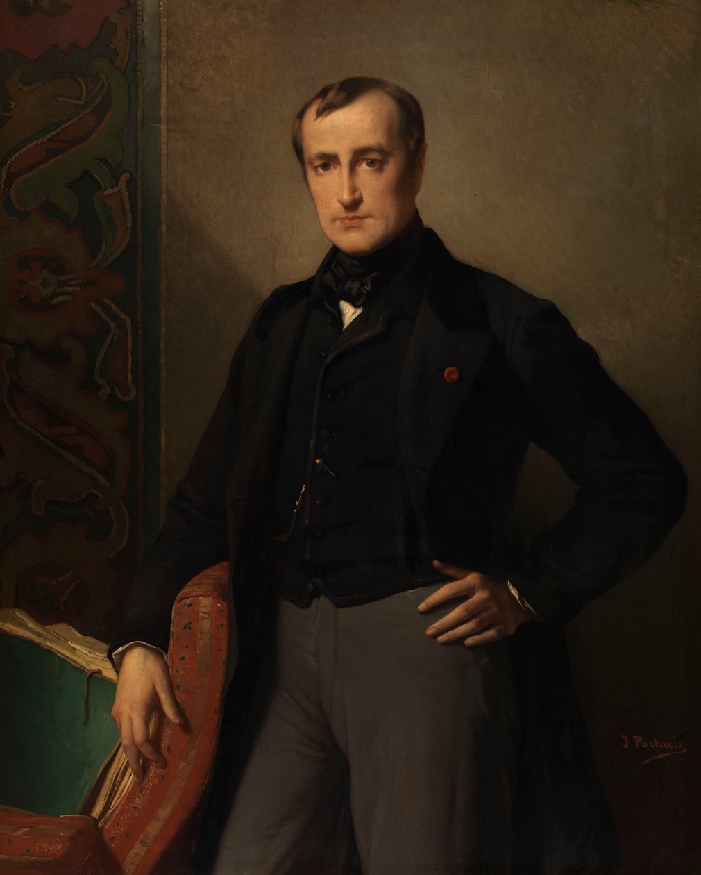 O Pintor Paul Delaroche (óleo sobre tela) de Jean Francois Portaels