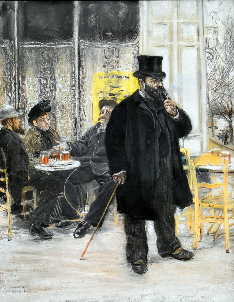 Boémios no Café de Jean Francois Raffaelli