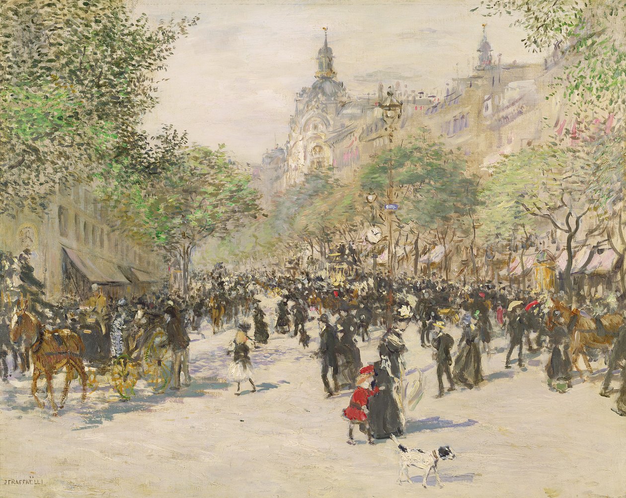 Boulevard Haussmann de Jean Francois Raffaelli