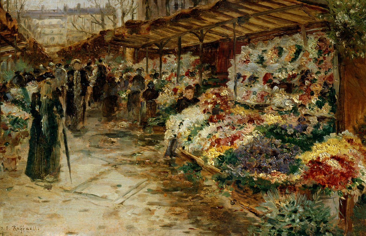 Mercado das Flores, 1882. de Jean Francois Raffaelli