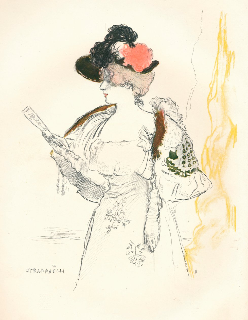 De um esboço em lápis e aquarela, 1901 de Jean Francois Raffaelli