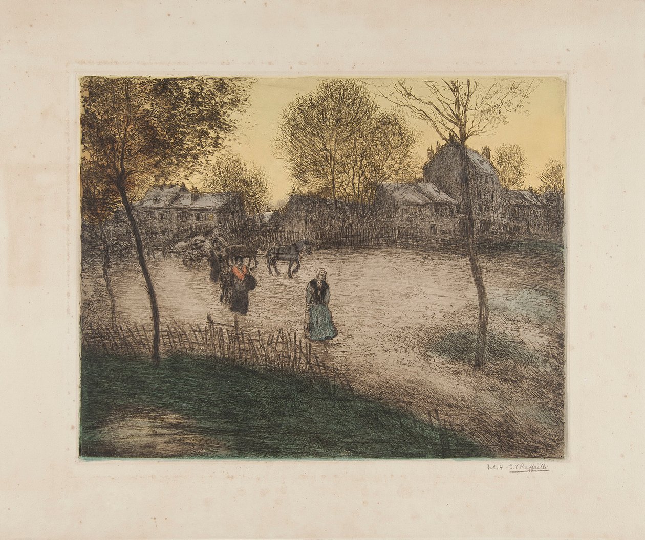 A praça da revolta de Jean Francois Raffaelli
