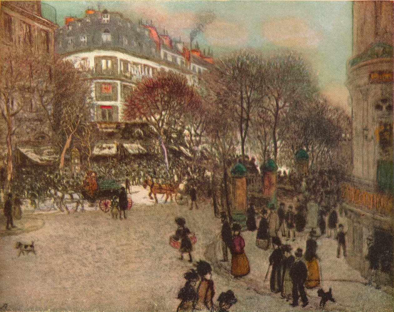 O Boulevard des Italiens, Paris, c1908 de Jean Francois Raffaelli