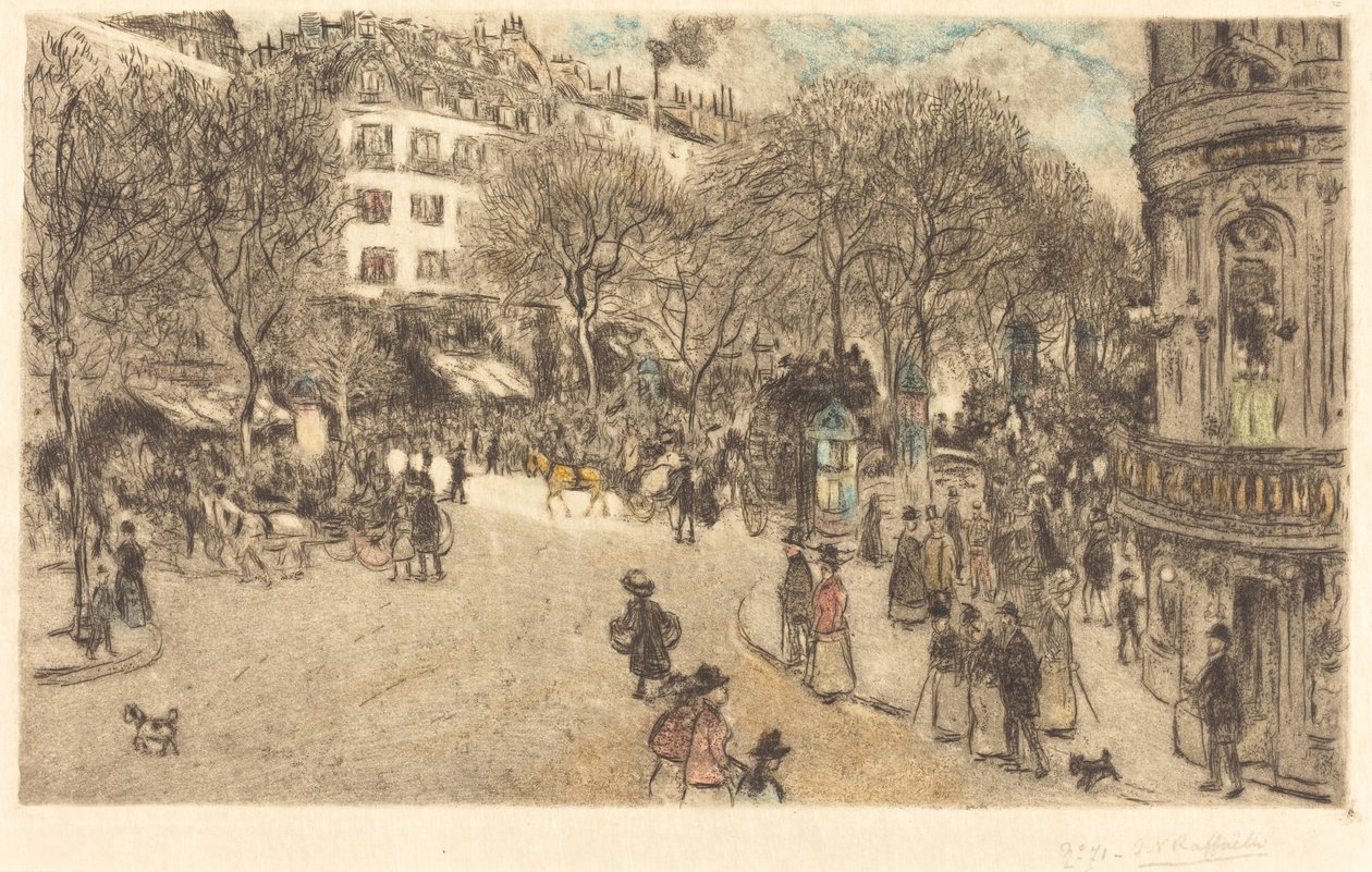 A avenida dos italianos de Jean Francois Raffaelli