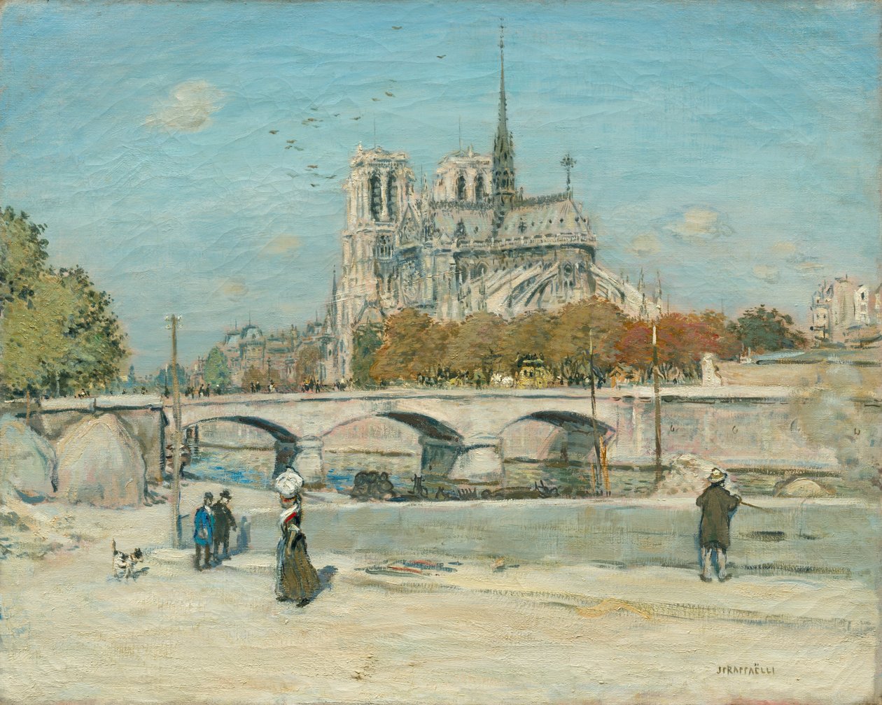 Notre Dame vista do Quai de la Tournelle de Jean Francois Raffaelli
