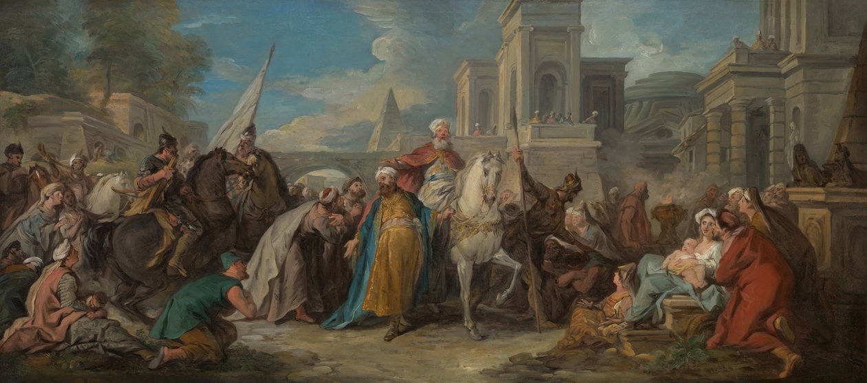 O Triunfo de Mordecai, c.1736 (óleo sobre tela) de Jean François de Troy