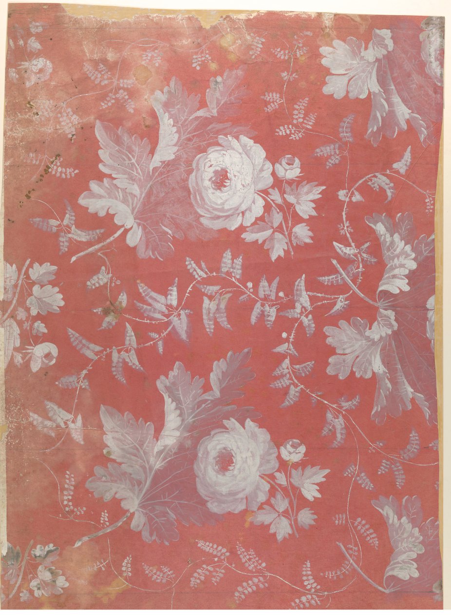 Desenho para Seda Moldada, ca. 1780-1825. de Jean François Bony.