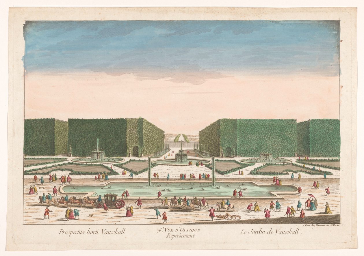 Gezicht op Vauxhall Gardens te Londen
76e. Vista óptica dos Jardins Vauxhall (título sobre o objecto) de Jean François Daumont