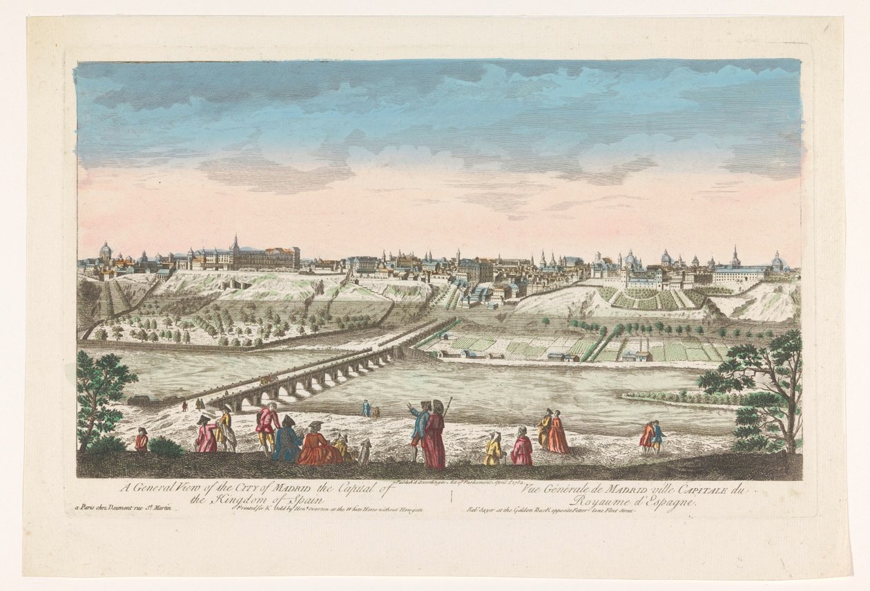 Gezicht op de stad Madrid
Uma visão geral da cidade de Madrid o capilal do reino de Espanha (título sobre o objecto) de Jean François Daumont