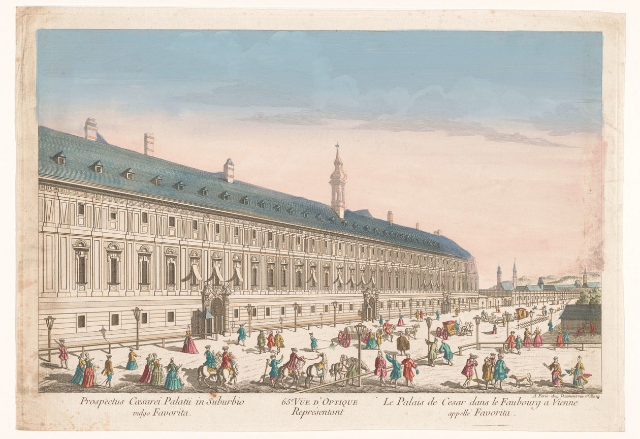 Vista de um palácio imperial em um subúrbio de Viena 65º. Vüe ​​d