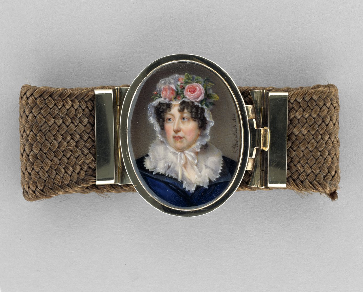 Bracelete com retrato de Lady Susan Murray de Jean François Gérard Fontallard