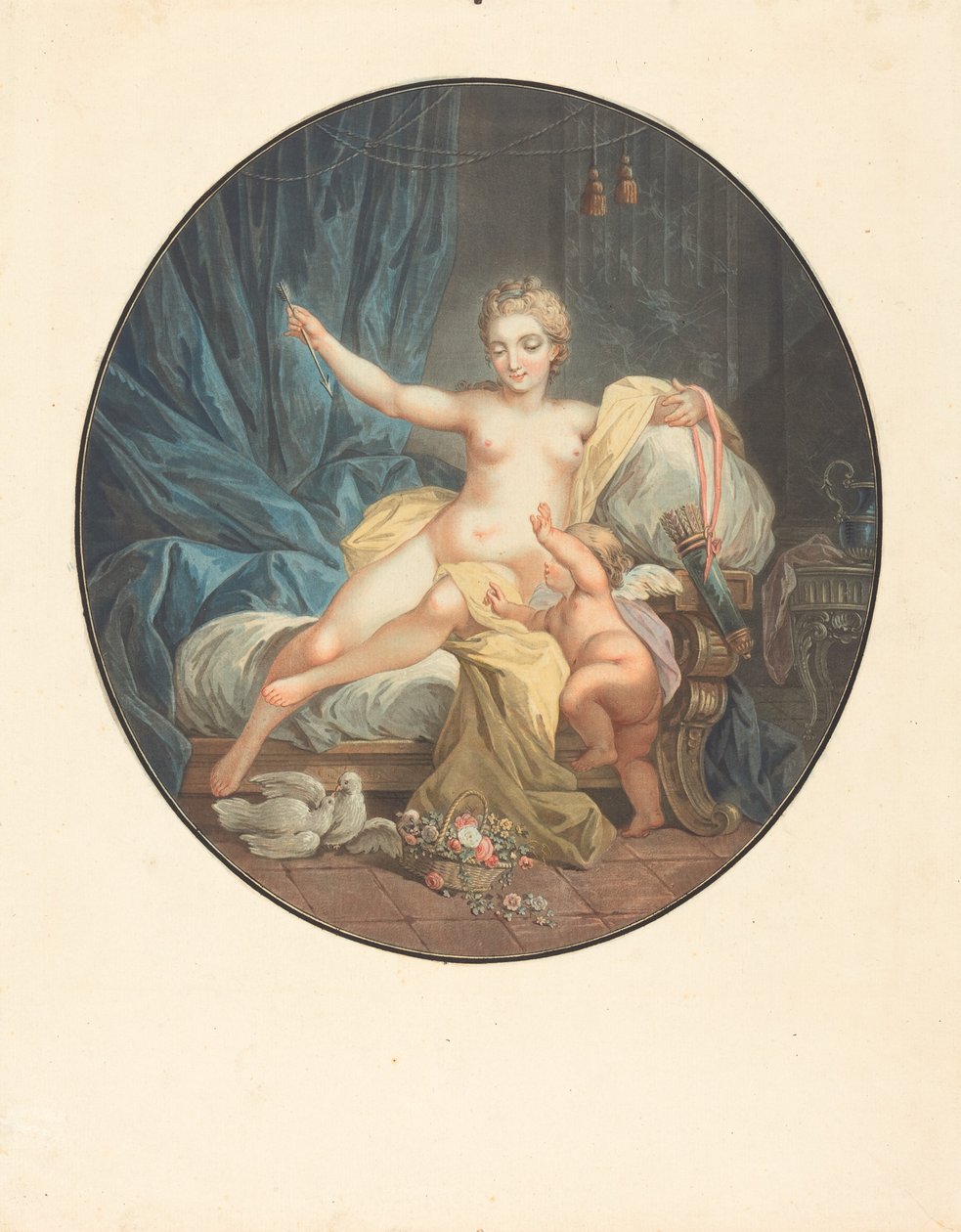 Vênus desarmando o amor de Jean François Janinet after Jacques Charlier