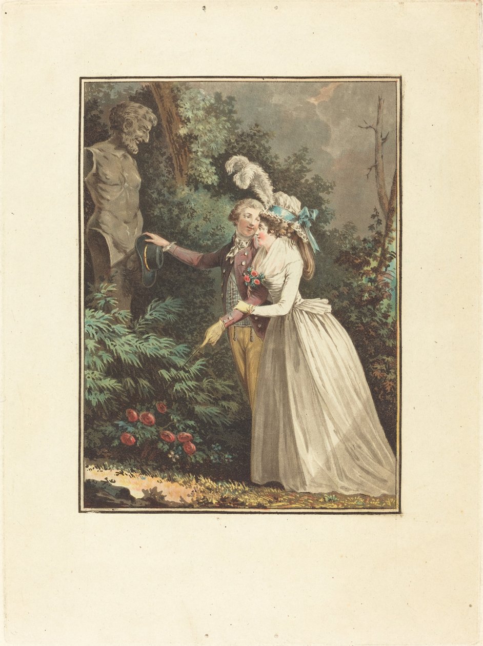 Ah! Então deixe-me ver de Jean François Janinet after Nicolas Lavreince