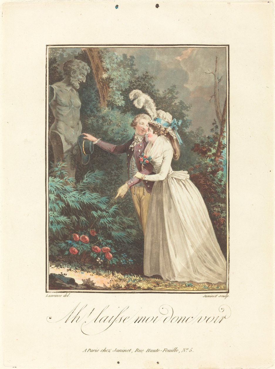 Ah! Então deixe-me ver de Jean François Janinet after Nicolas Lavreince