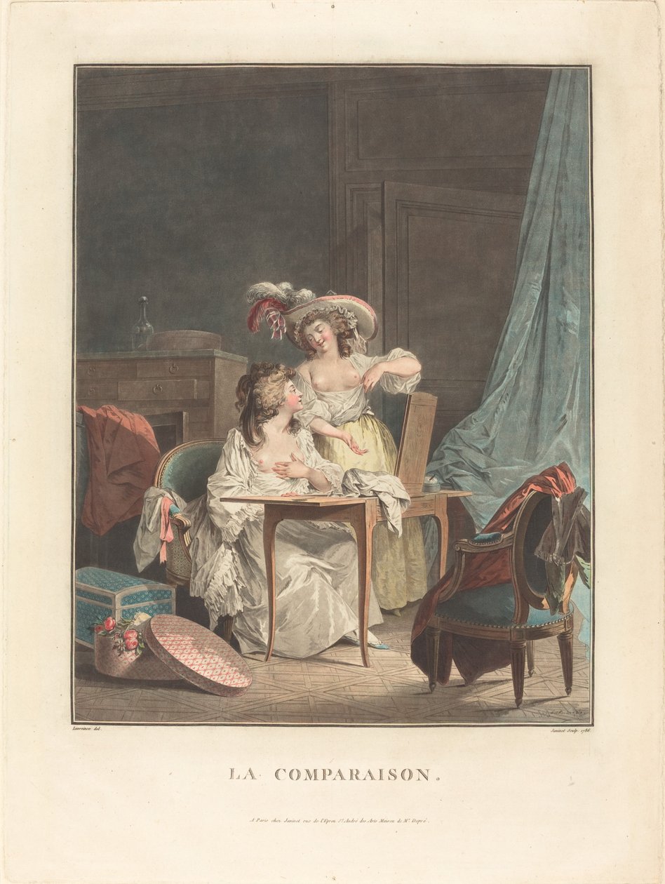 A comparação de Jean François Janinet after Nicolas Lavreince