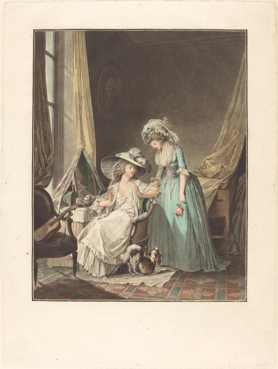 A difícil confissão de Jean François Janinet after Nicolas Lavreince