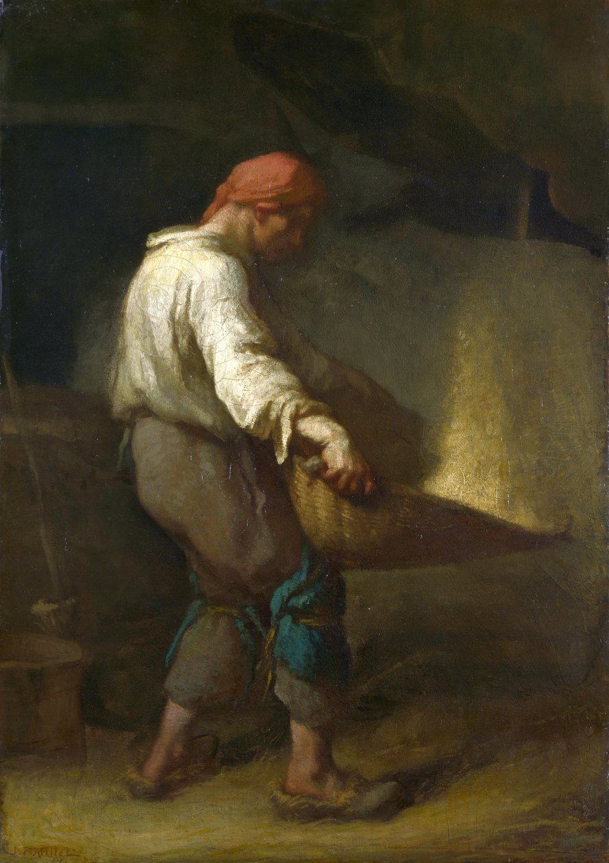 Francês:  Un vanneur O ceifeiro de Jean Francois Millet