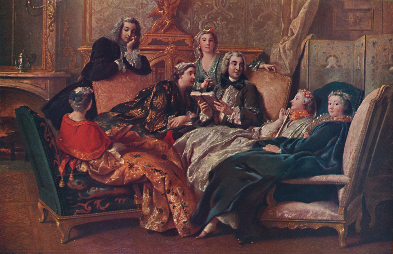A leitura de Molière, 1728, 1937 de Jean François de Troy