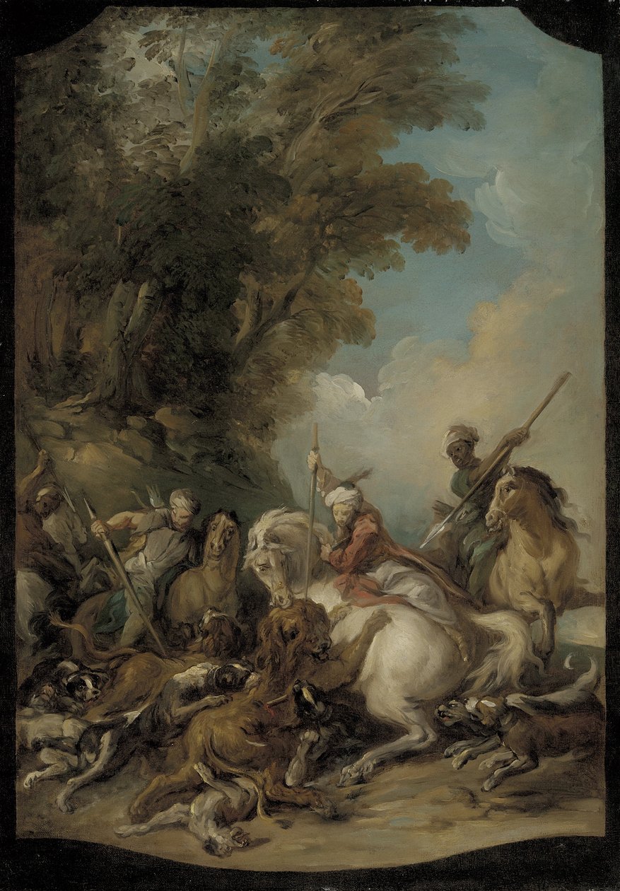 A Caça ao Leão, 1735 de Jean François de Troy