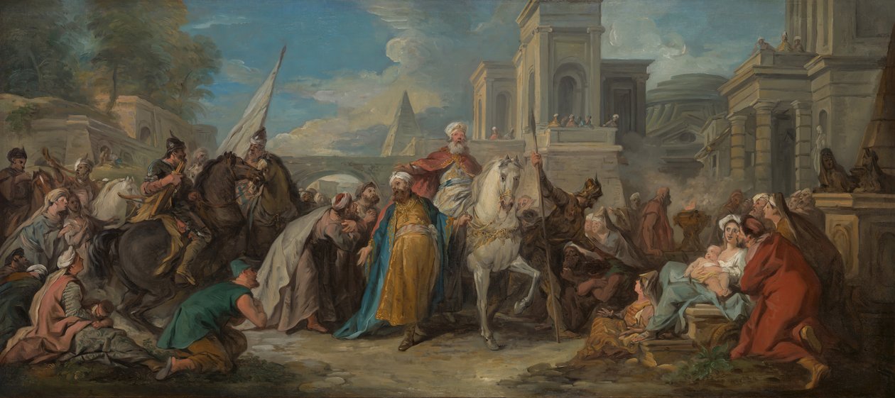 O triunfo de Mordecai, ca. 1736 de Jean François de Troy