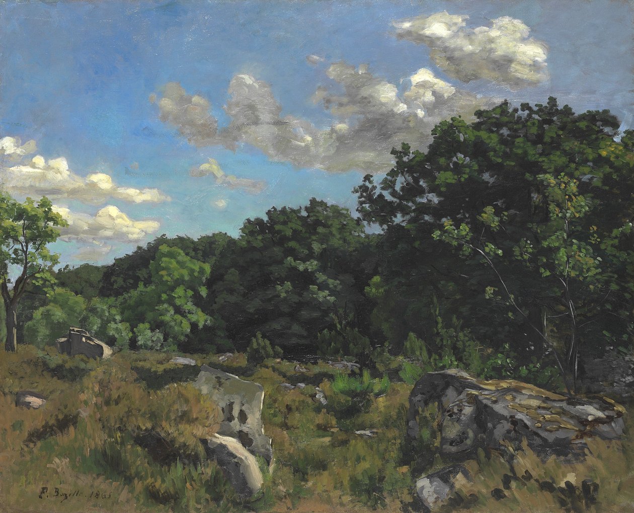 Paisagem em Chailly, 1865 de Jean Frederic Bazille