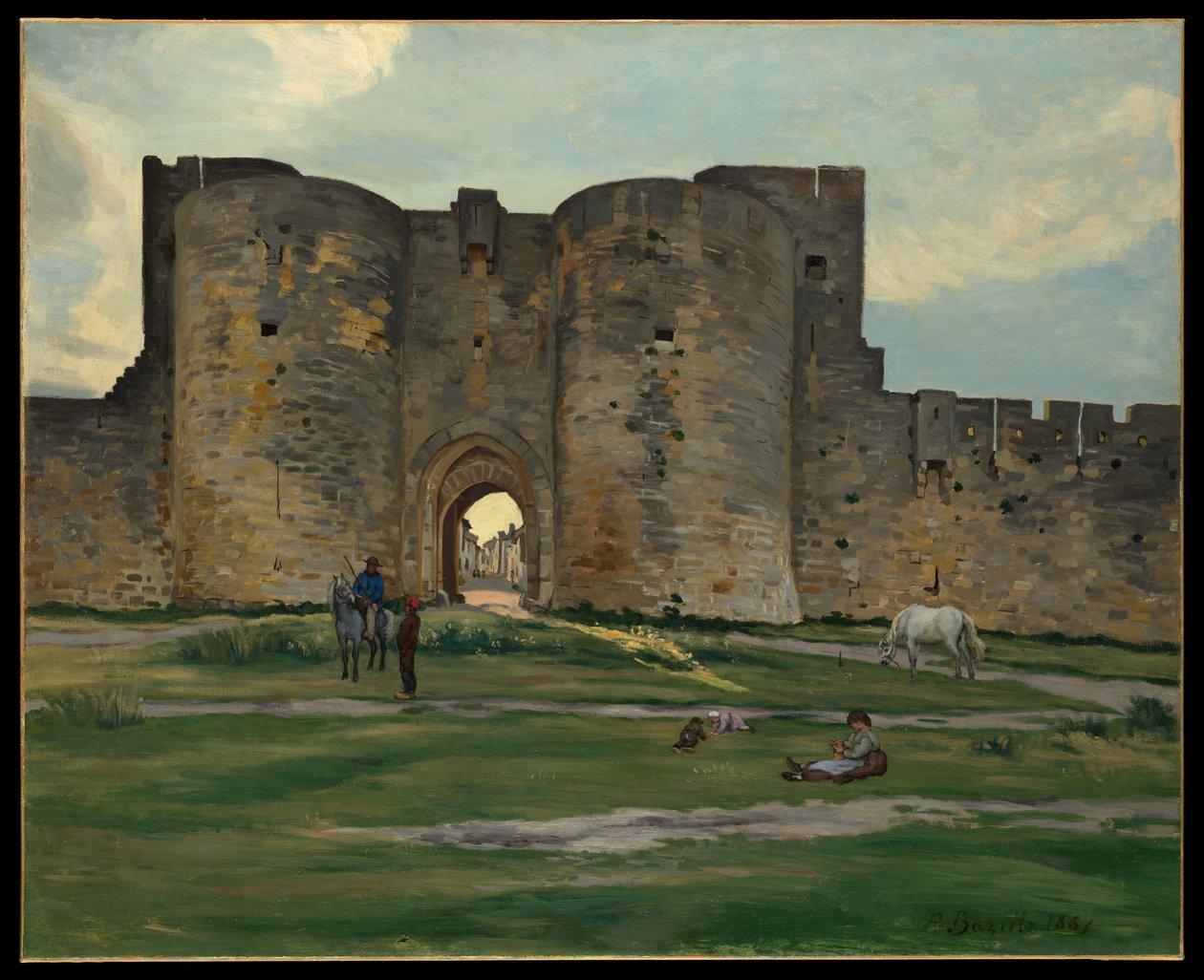 Portão da Rainha em Aigues-Mortes de Jean Frederic Bazille