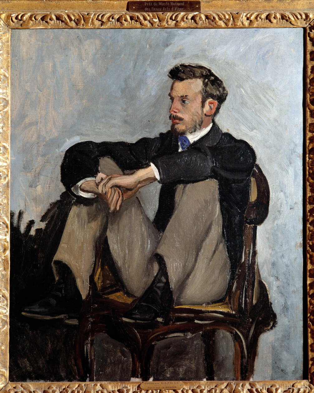 Retrato do pintor Pierre Auguste Renoir (1841-1919) Pintura de Jean Frederic Bazille (1841-1870) 1867. Dim. 0,62 x 0,51 m Paris, musee d