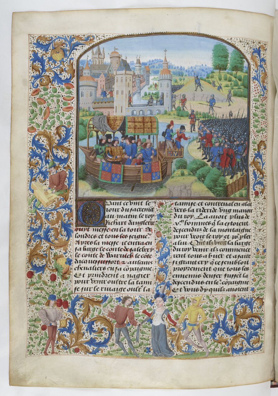 Jean Froissart, Crónicas, 154v, 12148 btv1b8438605hf336, original de Jean Froissart