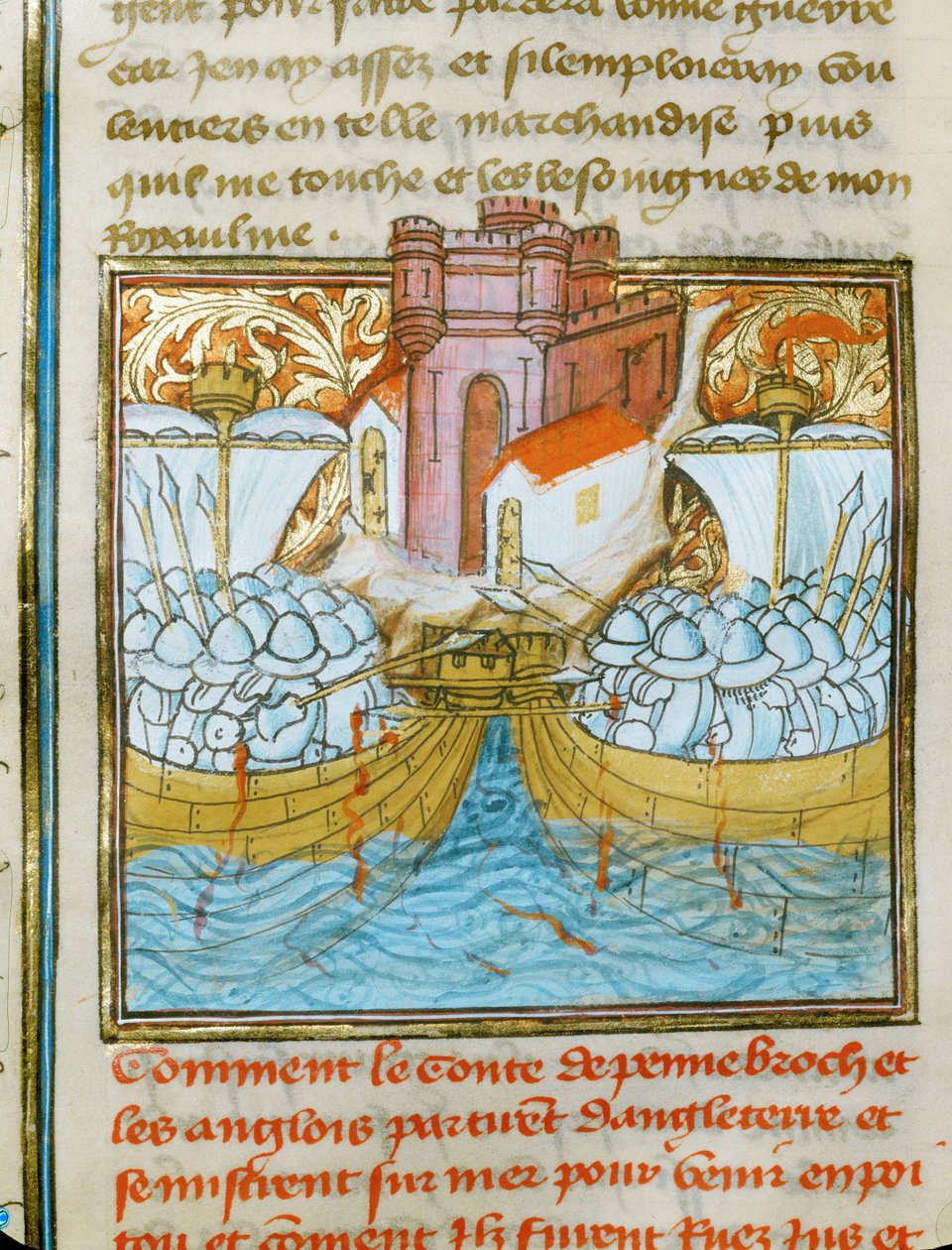 A batalha naval de La Rochelle, na qual uma frota inglesa foi derrotada por uma frota espanhola ao serviço da França ... de Jean Froissart