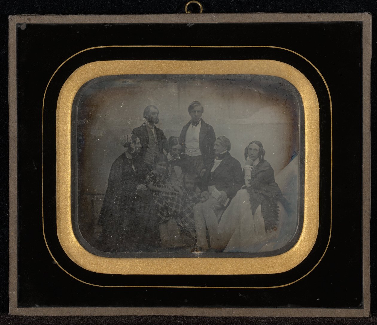 Retrato de grupo de oito pessoas, incluindo M. e Mme. Eynard de Jean Gabriel Eynard