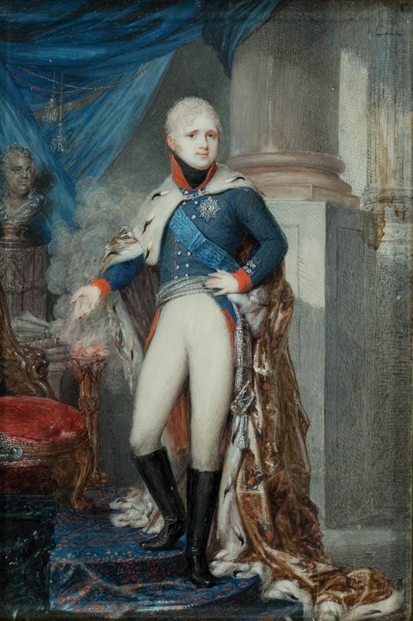 Retrato do imperador Alexandre I 1777-1825, início de 1800 de Jean Gerin