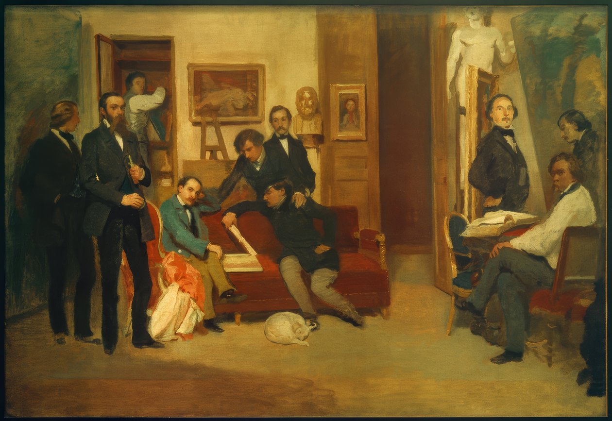 Atelier do artista de Jean Francois Gigoux