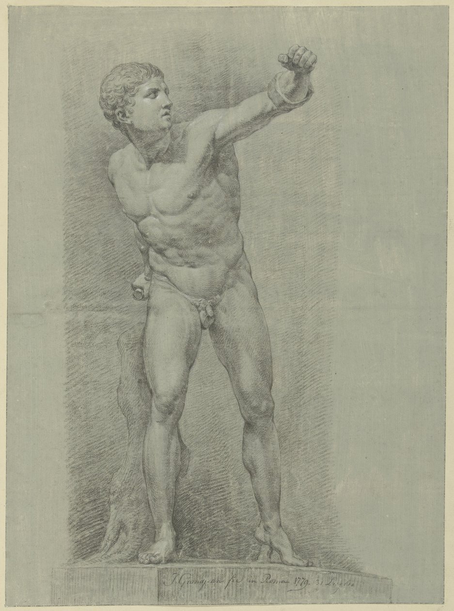 Estudo da estátua de um pugilista de Jean Grandjean
